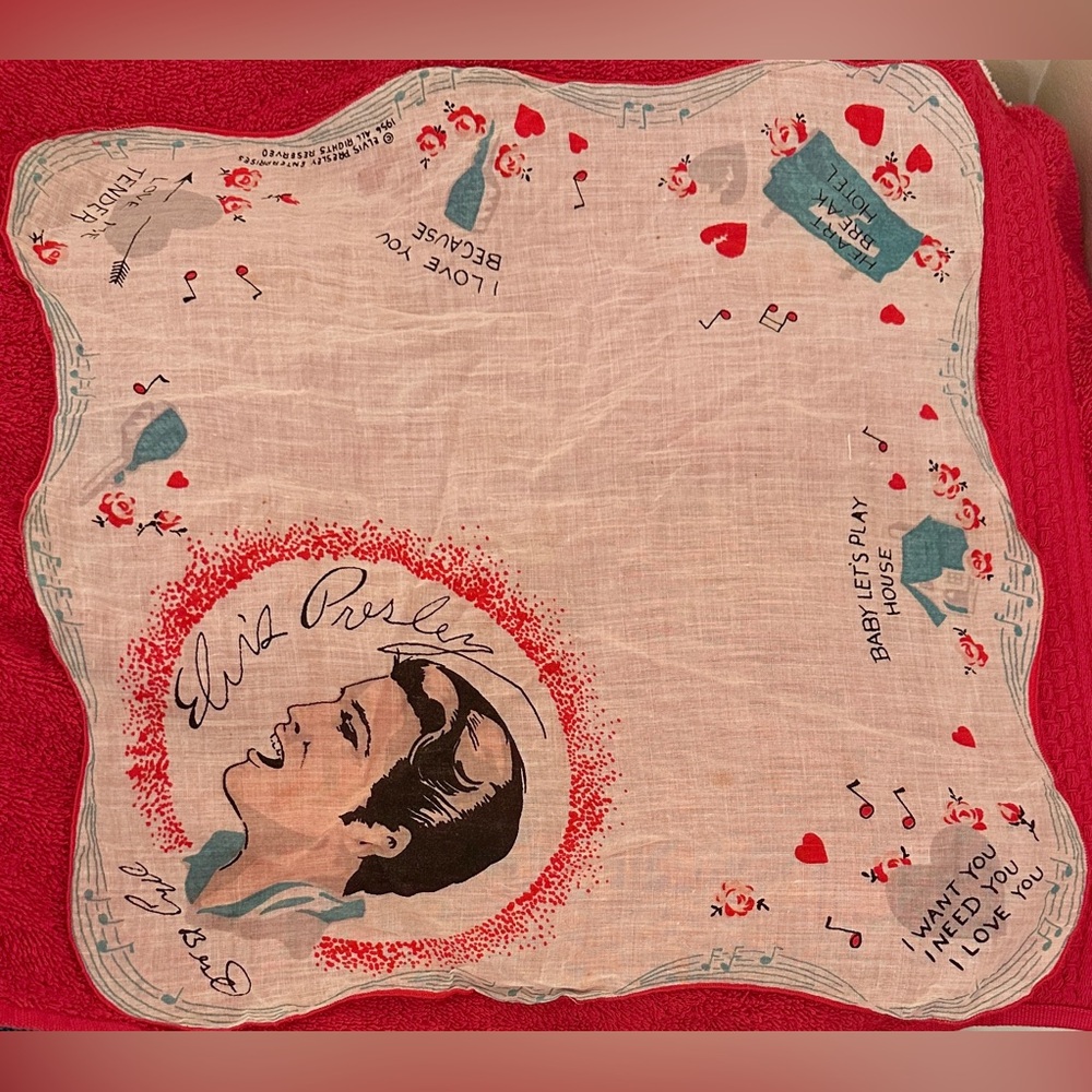 ELVIS PRESLEY ENTERPRISE handkerchief 1956